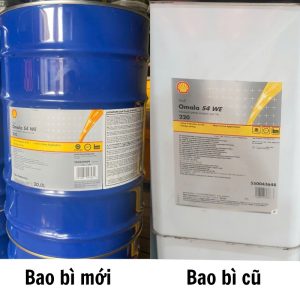 thay đổi xuất xứ và bao bì dầu shell omala s4we 220, 460
